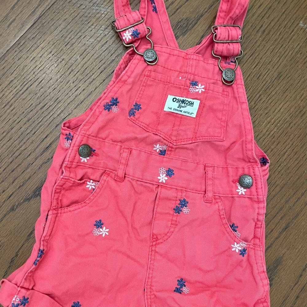 Oshkosh Floral Short Overalls size 18m